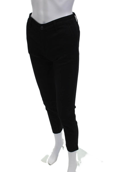 AG Adriano Goldschmied Womens Ankle Cropped Pants Black High Rise Size 22