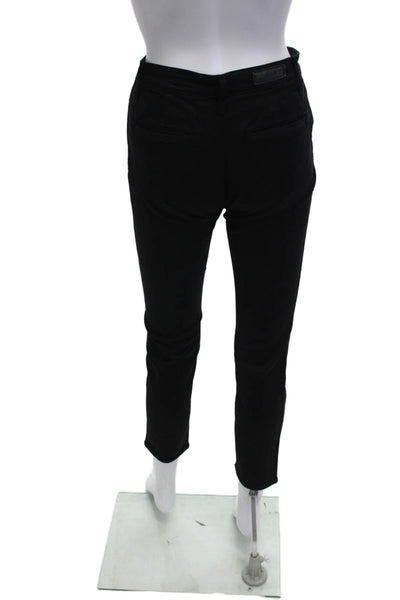AG Adriano Goldschmied Womens Ankle Cropped Pants Black High Rise Size 22