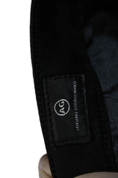 AG Adriano Goldschmied Womens Ankle Cropped Pants Black High Rise Size 22