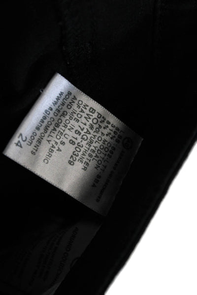 AG Adriano Goldschmied Women Ankle Cropped Biker Pants Black High Rise Size 24