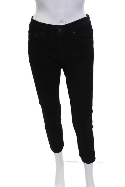 AG Adriano Goldschmied Women Ankle Skinny Jeans Black Size 23
