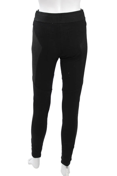 BCBGMAXAZRIA Women Ankle Jeggings Black Polyester 28in Inseam Size 4