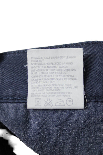 Escada Sport Womens Dark Blue Chino Pants Cotton Elastane Button 31in Size 36