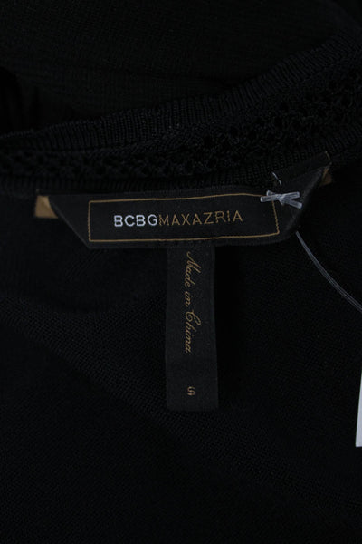 BCBGMAXAZRIA Womens Fit & Flare Dress Black 3/4 Sleeve Size S