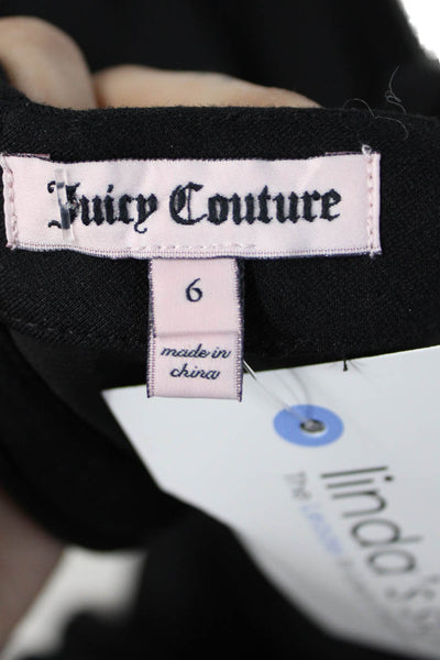 Juicy Couture Womens A-Line Fit Flare Dress Black Sleeveless Size 6