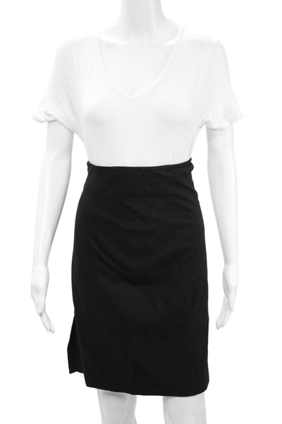 Theory Womens Straight Pencil Wool Mini Skirt Black Size 0X