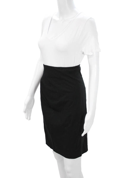 Theory Womens Straight Pencil Wool Mini Skirt Black Size 0X
