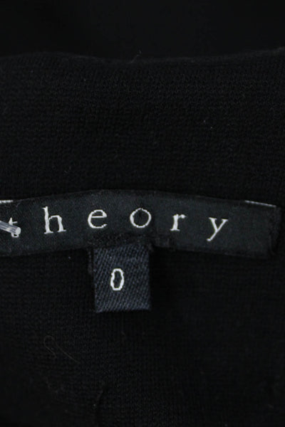 Theory Womens Straight Pencil Wool Mini Skirt Black Size 0X