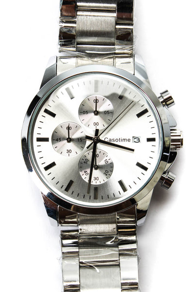 Casotime Mens Stainless Steel CT1002 Chronograph Quartz Watch 42mm
