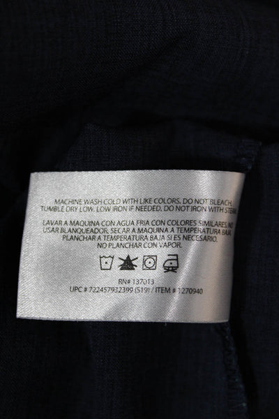 Orvis Mens Collared Short Sleeve Casual Button-Down Shirt Blue Size XL