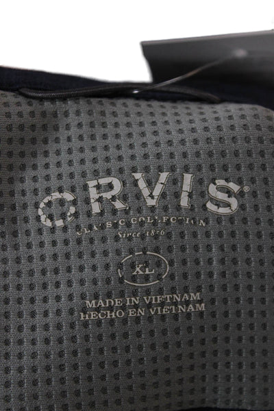 Orvis Mens Collared Short Sleeve Casual Button-Down Shirt Blue Size XL