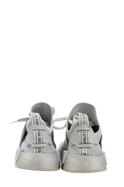 Adidas Womens NMD_XR1 Round Toe Lace-Up Running Sneakers Triple Grey Size 6.5