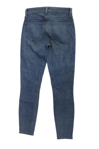 L'Agence Womens Blue Skinny Ankle High Rise Jeans Petite Size 23