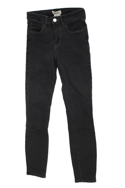 L'Agence Womens Skinny Black High Rise Jeans Size 23