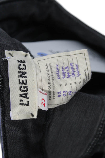 L'Agence Womens Skinny Black High Rise Jeans Size 23