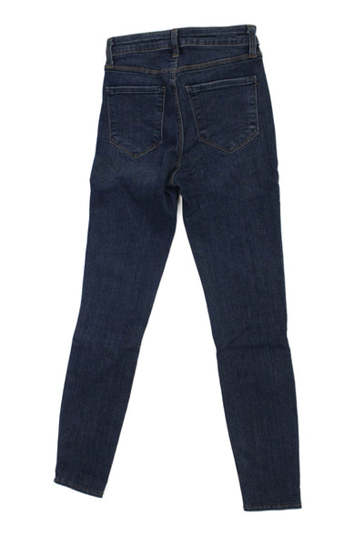 L'Agence Women Skinny Dark Blue High Rise Jeans Petite Size 23