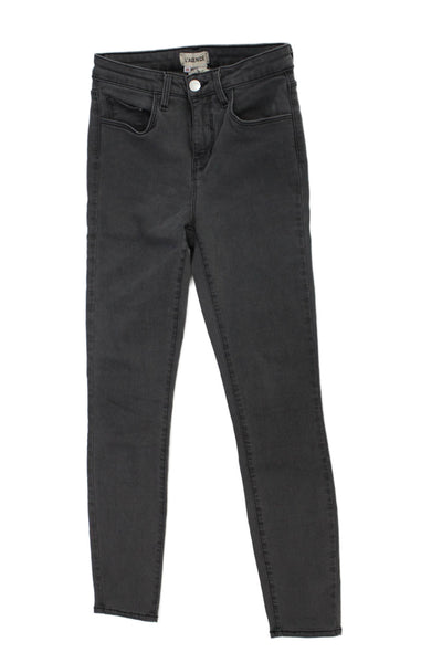 L'Agence Women Skinny Dark Gray High Rise Jeans Petite Size 23