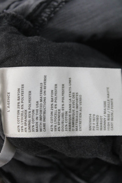 L'Agence Women Skinny Dark Gray High Rise Jeans Petite Size 23