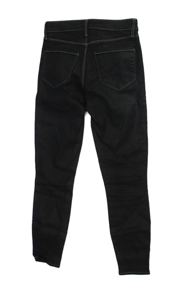 L'Agence Womens Skinny Jeans Black High Rise Petite Size 23
