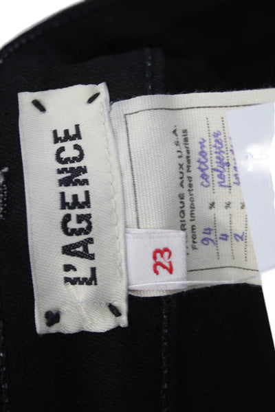 L'Agence Womens Skinny Jeans Black High Rise Petite Size 23