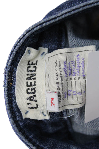 L'Agence Womens Skinny Dark Blue Jeans Size 23