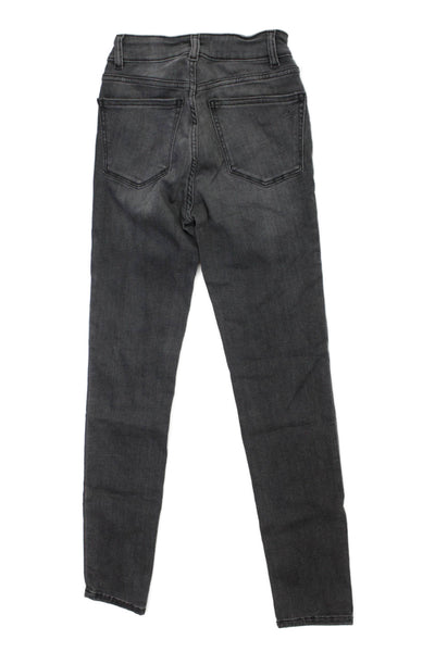 DL1961 Women Skinny Jeans Dark Gray High Rise Petites Inseam 27 Size 23