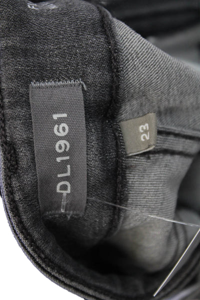 DL1961 Women Skinny Jeans Dark Gray High Rise Petites Inseam 27 Size 23