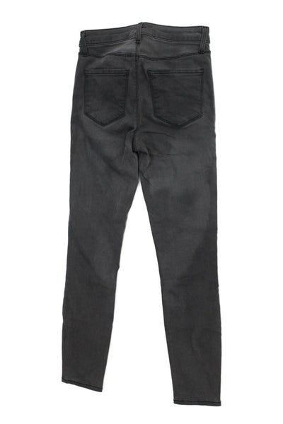 L'Agence Womens Skinny Jeans Dark Gray High Rise Inseam 26 Size 23