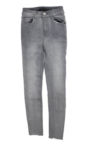 DL1961 Women Gray Skinny Ankle Jeans High Rise Petite Size 23