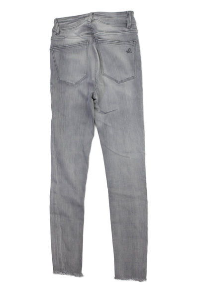 DL1961 Women Gray Skinny Ankle Jeans High Rise Petite Size 23