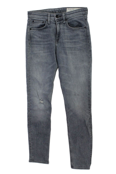 Rag & Bone Women Gray High Rise Skinny Jeans Petites Size 23