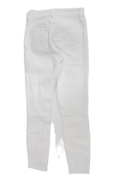 L'Agence Womens Skinny White Jeans High Rise Petites Size 23