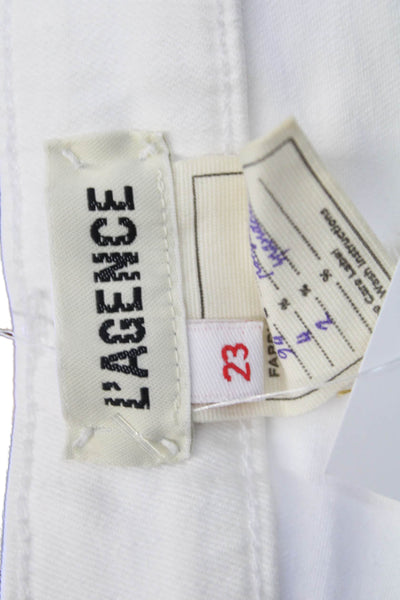 L'Agence Womens Skinny White Jeans High Rise Petites Size 23