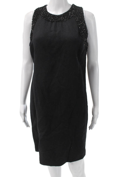 KORS Michael Kors Womens Black Sleeveless Shift Dress Size 8