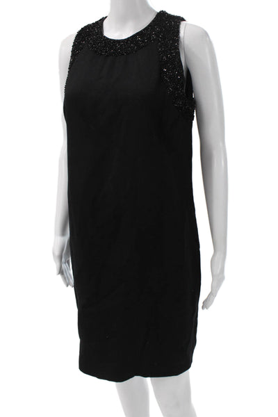 KORS Michael Kors Womens Black Sleeveless Shift Dress Size 8