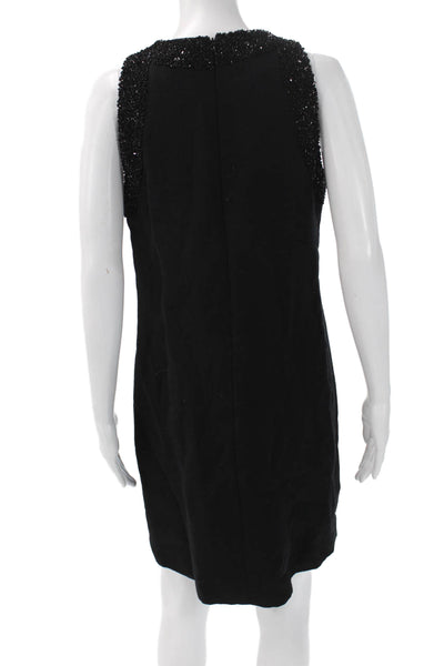 KORS Michael Kors Womens Black Sleeveless Shift Dress Size 8