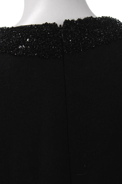 KORS Michael Kors Womens Black Sleeveless Shift Dress Size 8