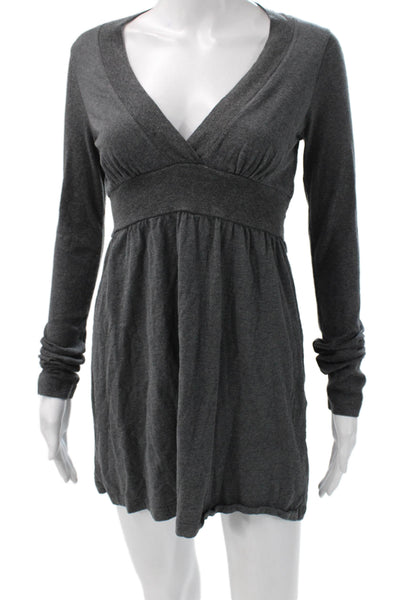 James Perse Womens Sweater Dress Dark Gray Long Sleeve Size 2