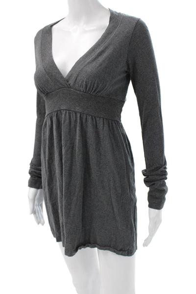 James Perse Womens Sweater Dress Dark Gray Long Sleeve Size 2