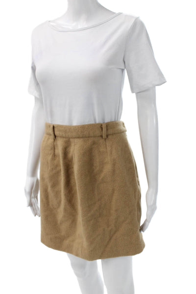 Michael Kors Women A-Line Mini Skirt Beige Camel Hair Size 10