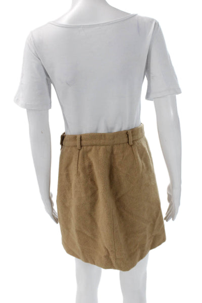 Michael Kors Women A-Line Mini Skirt Beige Camel Hair Size 10