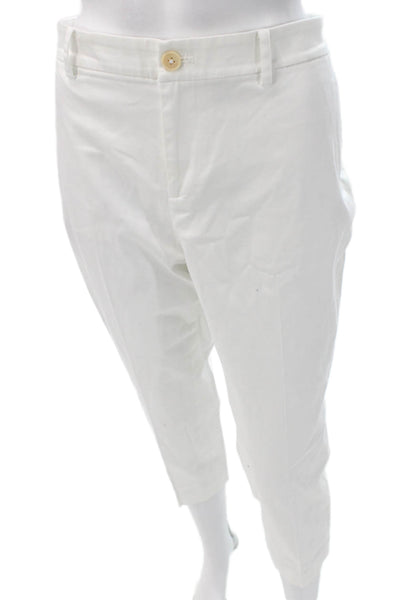 Lauren Ralph Lauren Womens Ankle Cropped Dress Pants White Size 14P