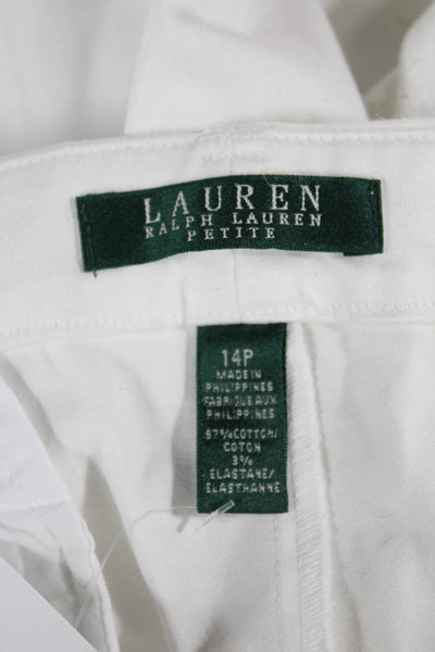 Lauren Ralph Lauren Womens Ankle Cropped Dress Pants White Size 14P