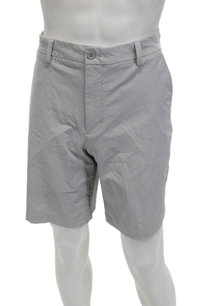 Vineyard Vines Mens Chino Shorts Gray Button Closure Size 36