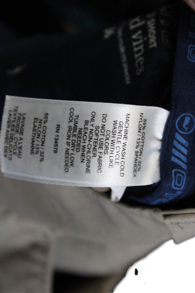 Vineyard Vines Mens Chino Shorts Gray Button Closure Size 36