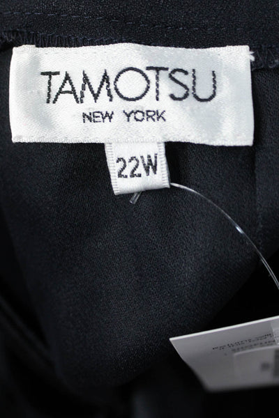 Tamotsu Women Black Straight Pencil Skirt 71% Acetate 29% Viscose Size 22W