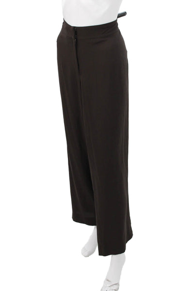 Eileen Fisher Women Black Wool Dress Pants Hook & Eye Size XL