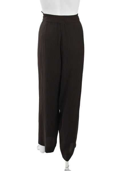 Eileen Fisher Women Black Wool Dress Pants Hook & Eye Size XL
