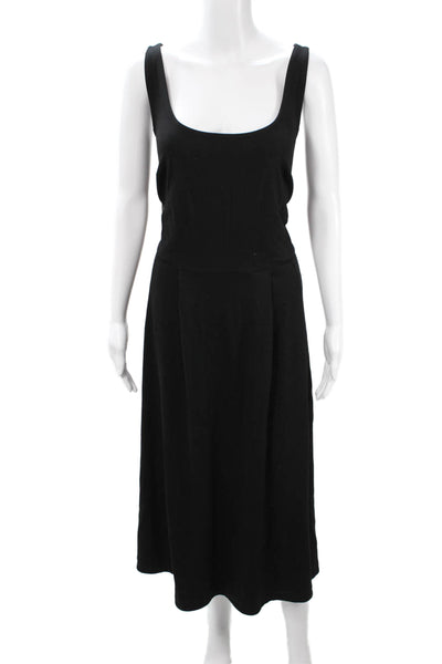 City Chic Womens Plus Tank Dress Sleeveless Square Neck Black Size XL