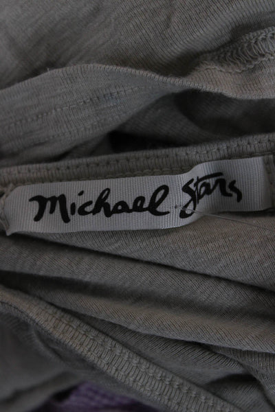 Michael Stars Women Basic T-Shirt Beige 3/4 Sleeve Size One Size